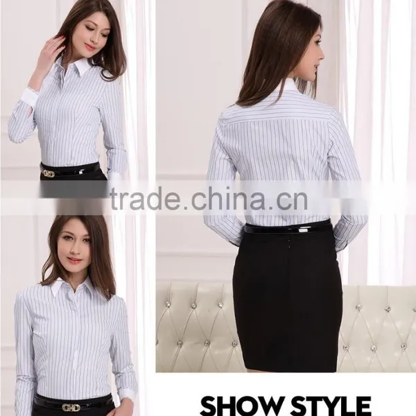 Women's Business Shirt With Long Sleeve (DSHL027) photo-2