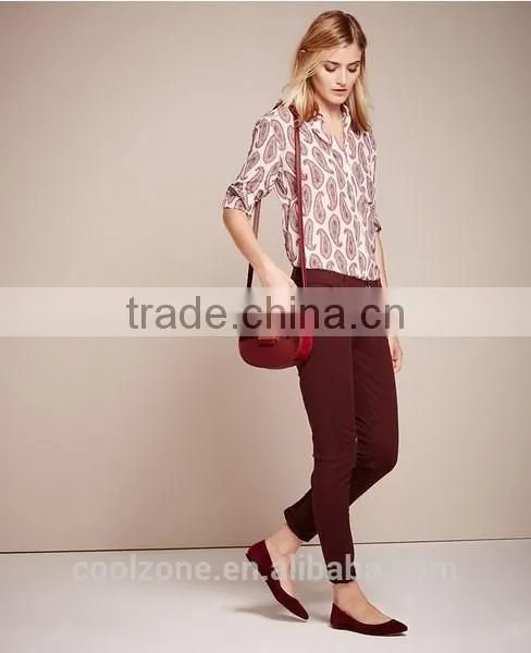 Fashion Elegant Mature Long Sleeve Floral Print Blouse for Middle Aged Women photo-4
