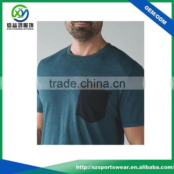 Latest Design High Quality Mens Organic Cotton t Shirt With Pocket Design photo-4