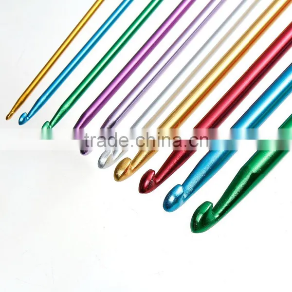 Cheap Wholesale Mixed Color Aluminum Oxide Crochet Hooks Set photo-4