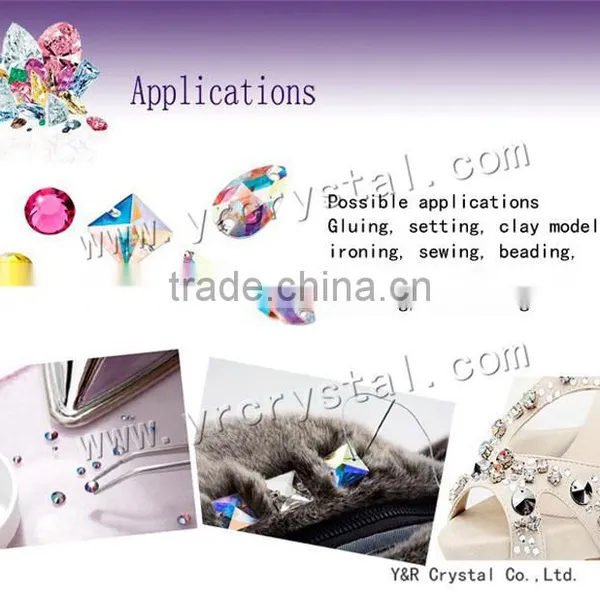 Peridot Crystal Strass Stone Sew on for Wedding Dress photo-5