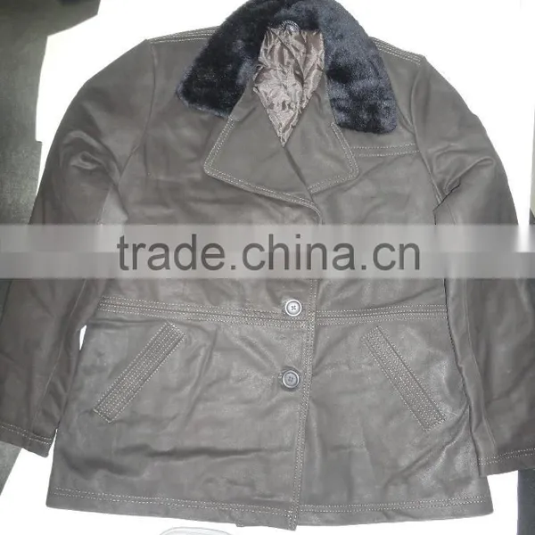 Long Women Leather Coat photo-5