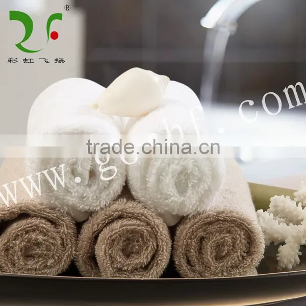 100% Cotton Solid Color Plain Weave Embroidered Face Towel photo-4