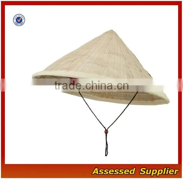 ZT45 Wholesale India Coolie Straw Hat Cheap 100% Bamboo Unisex Sun Straw Hat for Sale photo-3