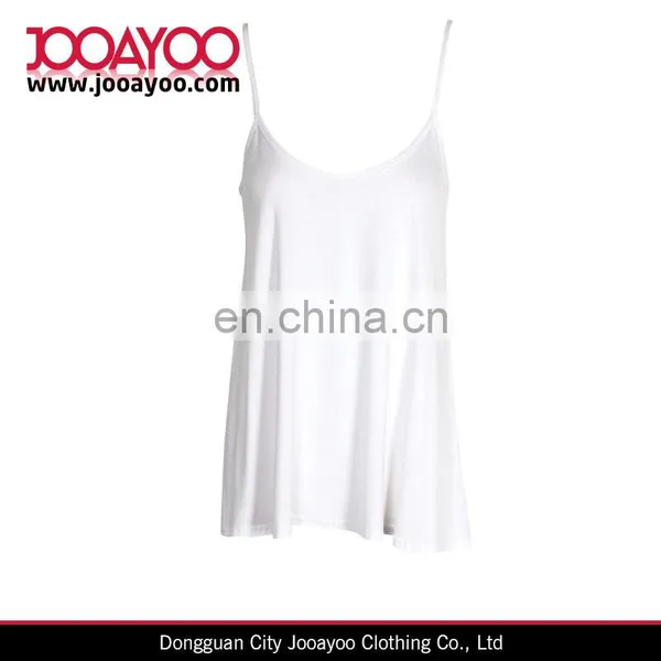 Classic Swing Shape Spaghetti Straps Scoop Neckline Tank Tops For Women photo-3