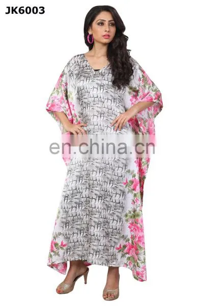 Floral Printed Medium Length Kaftan / Decent Daily Wear High Quality Kaftan / Latest Indian Ethnic Wear (kaftans 2017) photo-2