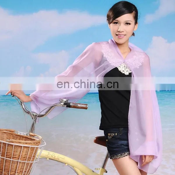 NEW 2015 Lady's Polyester Chiffon Shawl With Buttons photo-2
