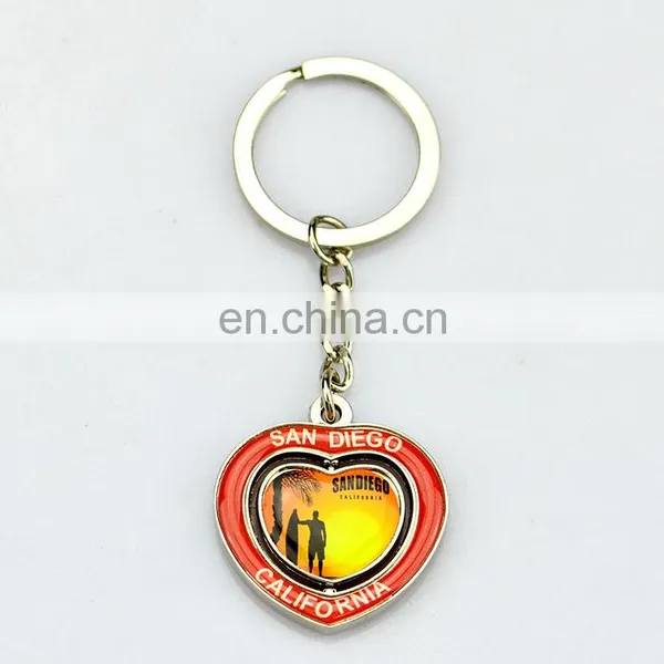 Free Sample No Minimum Promotion Cheap Custom Metal Heart Engraved Keychain photo-6
