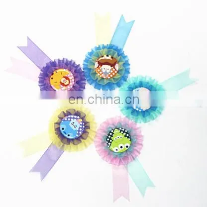 2017 New Product-Cute Christmas Snow Yarn Ribbon Flower for Kids Party photo-4