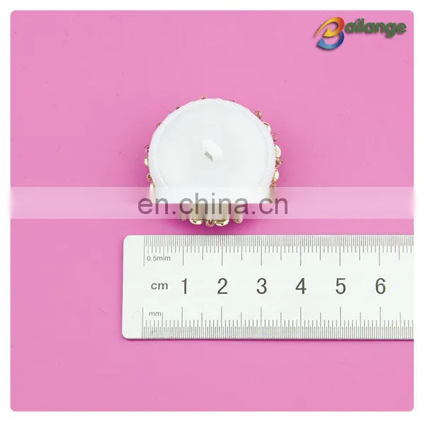 Handmade Accessories Bailange Wholesale Beaded Decorative 1 Hole Oval Silver Buttons photo-3
