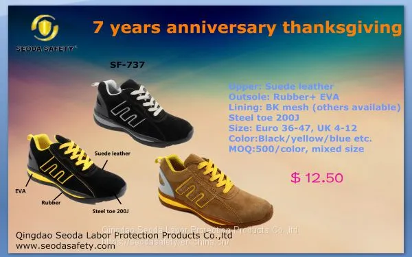 Sport Safety Shoes Fashionable Safety Shoes Rubber and EVA Steel Toe Safety Shoes photo-5