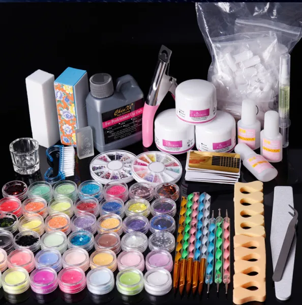 Dip Powder Glitter Acrylic Powder Nail Art Design photo-3