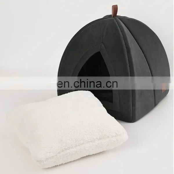 2020 Stylish Fancy Anti-mud Soft Comfy Calming 2 in 1 Cat Tent For Cat photo-4