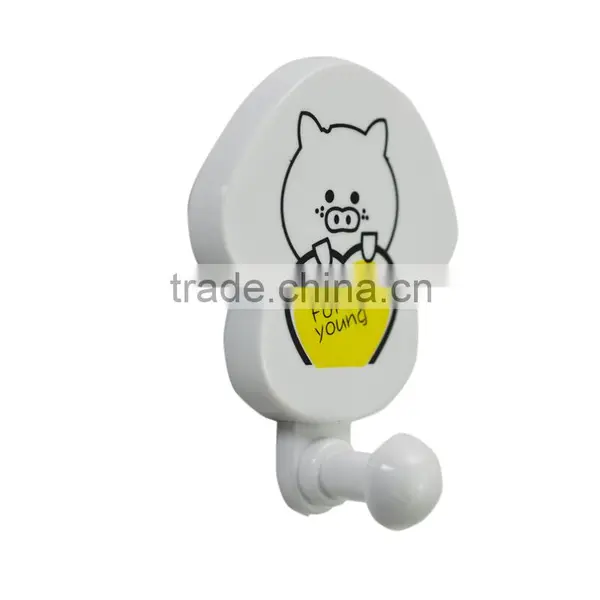 White Self Adhesive Removable Plastic Back Hooks photo-3