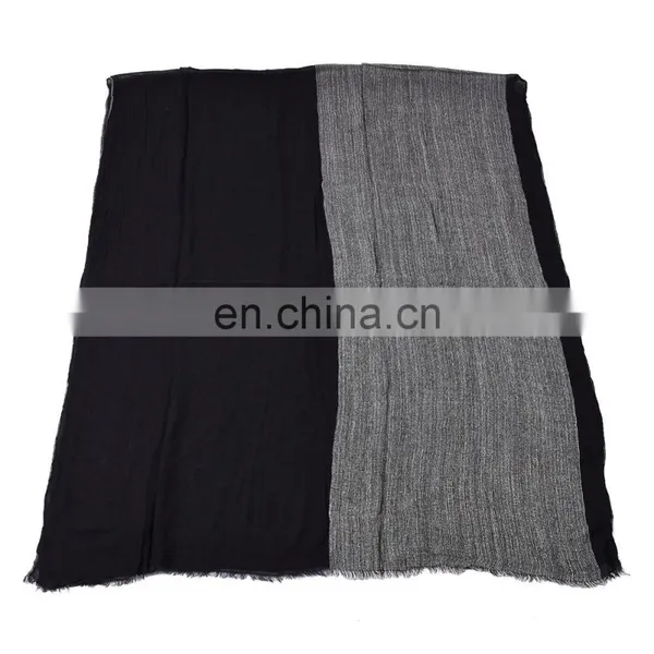 Men's Scarf Autumn/winter 2019 Cotton and Linen Yarn-dyed Scarf photo-4