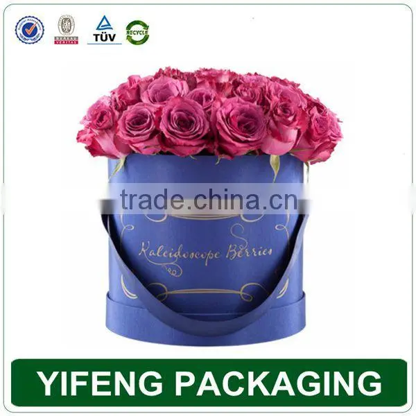 Flower Design Packaging Rose Round Flower Box For Flower Gift photo-3