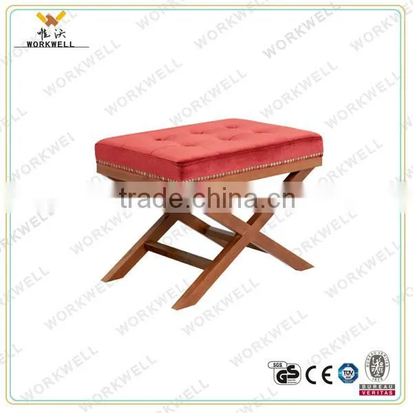 WorkWell Good Fabric or pu Dining Room Stool With X-LEG Kw-D4173 photo-3