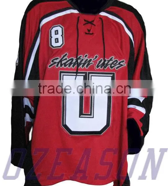 Customized Sublimated Practice Blank Hockey Jersey Cheap With Embroidered Logo photo-3