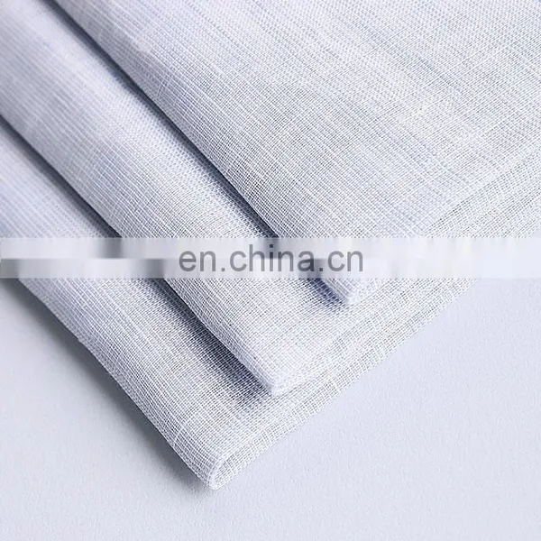 Fashion Washed Chambray Shirting Yarn Dyed Fabric 100% Natural Linen Fabric photo-5