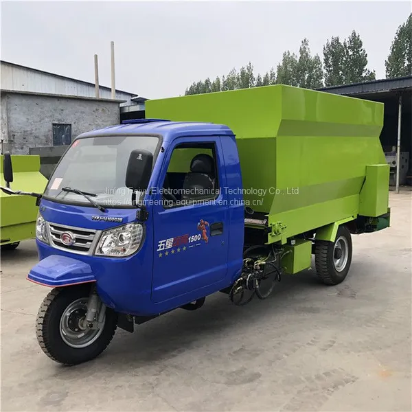 Full Automatic Cattle and Sheep Feeding Truck Farm Animal Husbandry Distributor Agricultural Electric Three Wheel Feeding photo-2