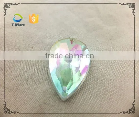 Tear Drop Shape Rainbow Coating Sewing on Banquet Garments photo-4
