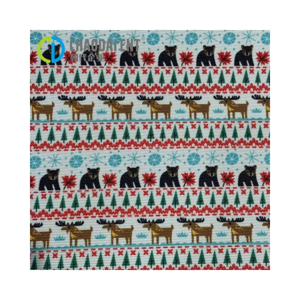 Fancy 1000D Oxford Eco-friendly PU Coated Printed GRS 100%RPET Recycled Polyester Fabric for Luggage Bags photo-5