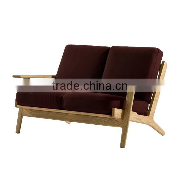 Replica European Style Relaxing Hans J Wegner Loveseat Plank Chair, Hans Wegner 2 Seater Plank Sofa for Living Room photo-2