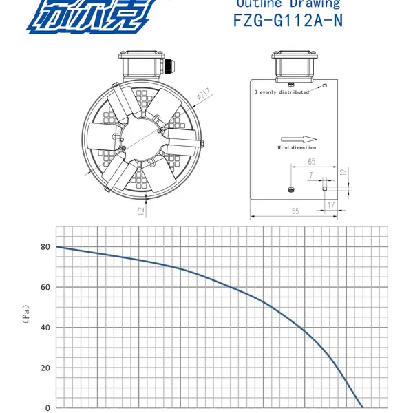 AC 230V 400V G-112A IP65 Variable Frequency Motor Cooling Fan Heat Sinks Are Suitable for Aindustrial Axial Flow Fans Used With Three-Phase Motors photo-3
