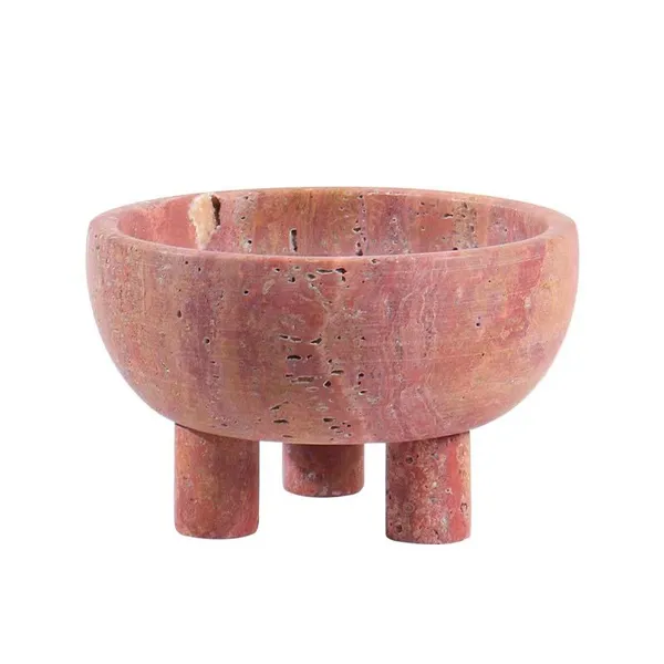 Home Decor Natral Travertine Marble Bowl Fruit Decorative Storage Bowls