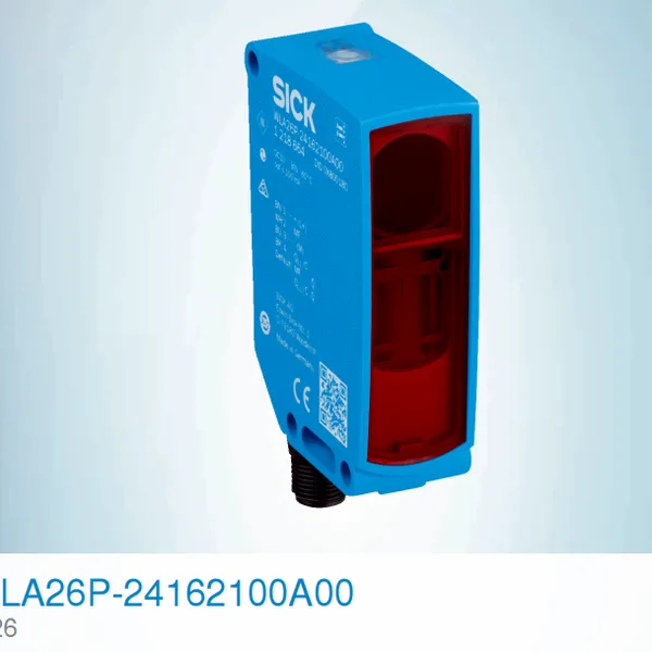 SICK WLA26P-24162100A00 Photoelectric Sensor, Diffuse Reflection Type, High-Resolution Visible Red Light, Industrial-Grade Detection Switch