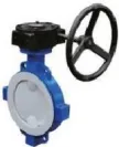 D371F4-16C fully lined butterfly valve with worm gear drive