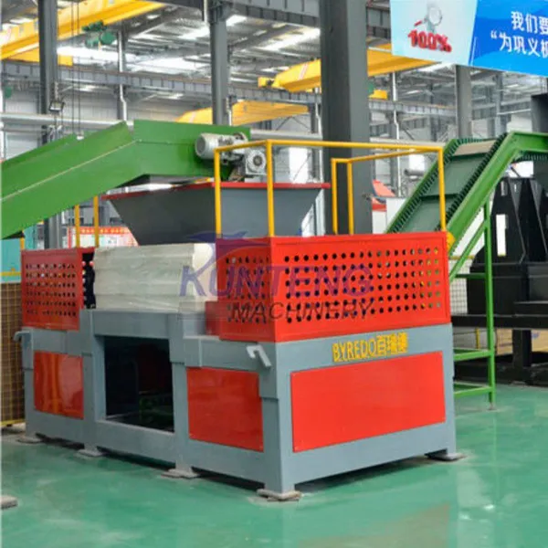 Heavy Duty Steel Coconut Metal Waste Wood Double Axis Shredding and Baling Production Line EPC photo-2