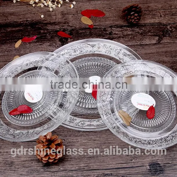 Hot sale clear glass dish sets/dishes and plates wholesale