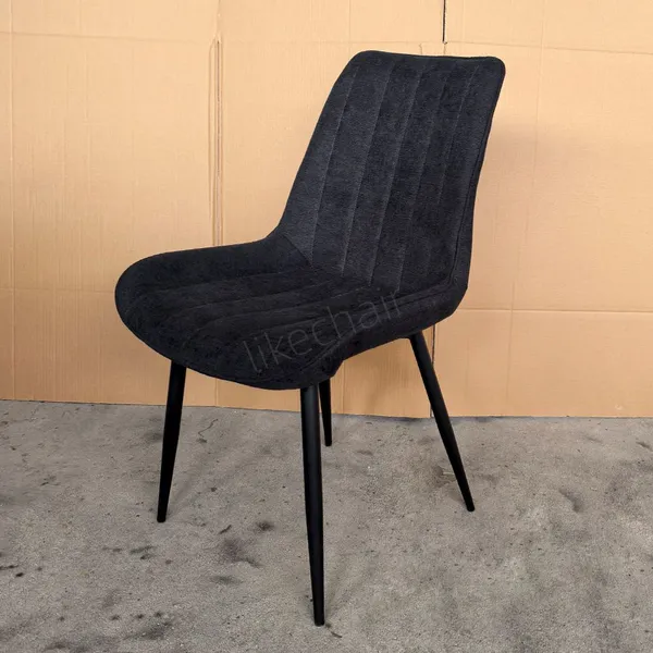 Premium Velvet Fabric Dining Chair With Durable Metal Legs Modern Design for Home & Hotel Use photo-5