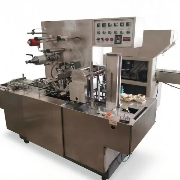 Cigarette box cellophane wrapping machine