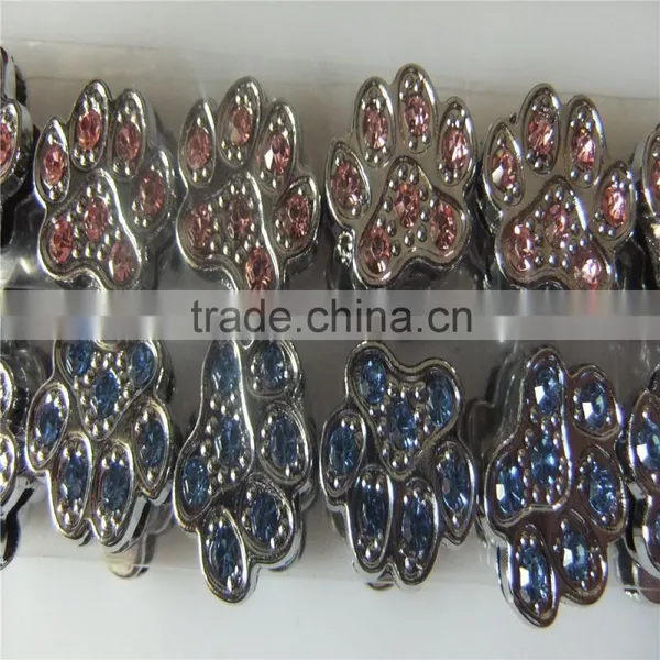 Factory Direct Supply of 10MM Full Diamond Footprints Accesories Paw Slide Charm photo-3