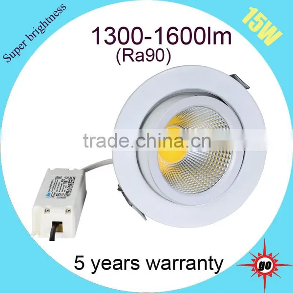 Ra90 Innovative 15w Led Lights High Best Price 360 Degree Ajustable Cob Gimbal Downlight photo-2