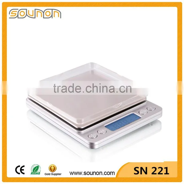 Stainless Steel Weighing Platform Pocket Scale, Mini Scale, Big LCD Display Digital Pocket Scale photo-5