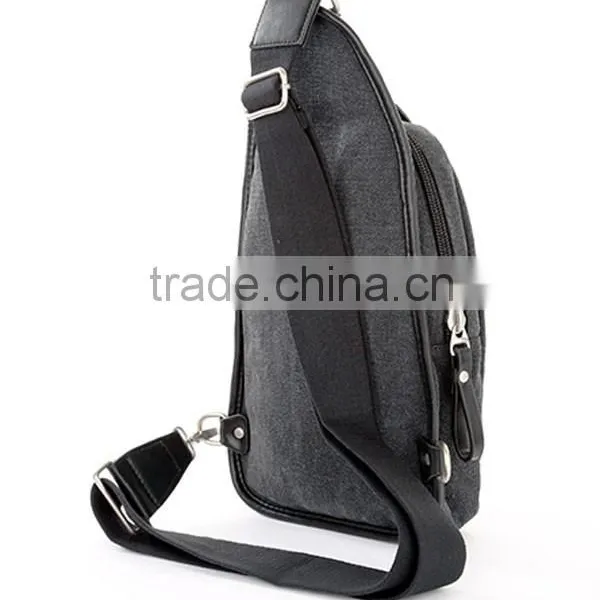 Smart Style Canvas Leather Chest Bag for Men photo-6