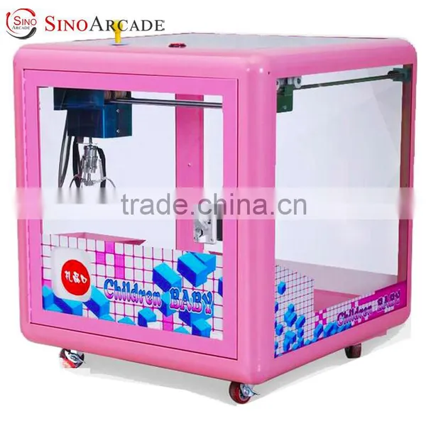 Sinoarcade Coin Operated Rubik's Cube Mini Rrane Clawing Game Machine Claw Machine Simulator