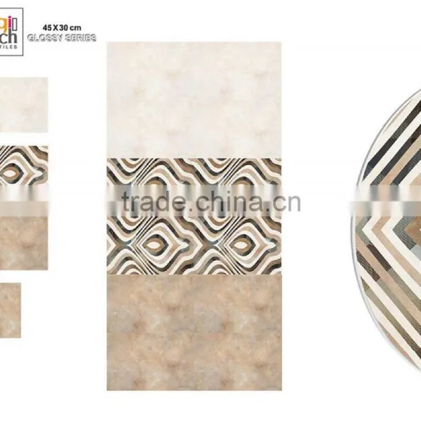 Ceramic Wall Tiles Luster Brown Print Series132 photo-5