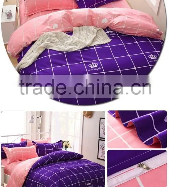 Simple Style Multicolor Grid Plaid Bedding Set photo-6