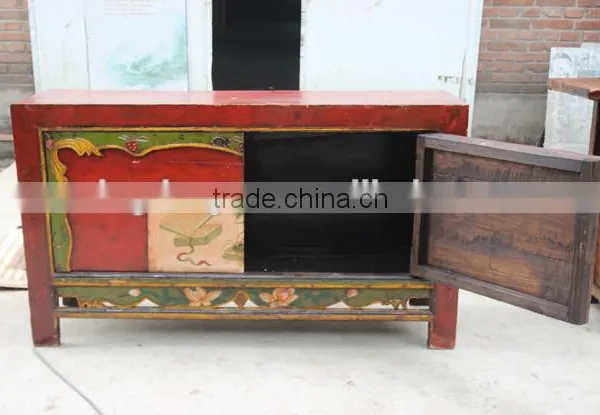 Chinese Antique Furniture/Mongolia Reproduction Cabinet/hand-painting Cabinet photo-5