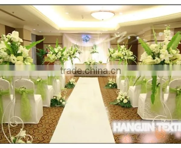 Beauty Hotel Banquet Hall Wedding Party Use Table Linens , Endurable Chair Covers and Decoration Organza Sashes