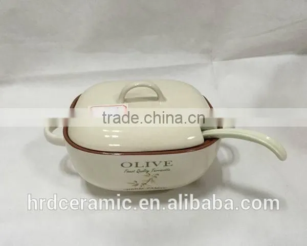 Stocked Small Ceramic Porcelain Soup Tureen With Lid photo-4