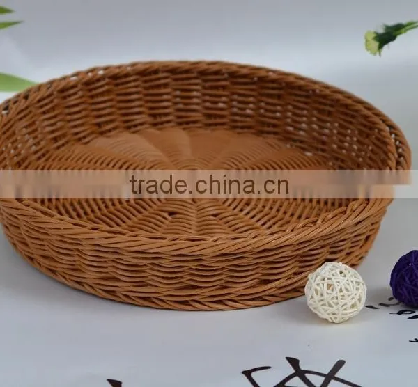 Wholesale Eco-friendly Handmade Plastic Rattan Basket
