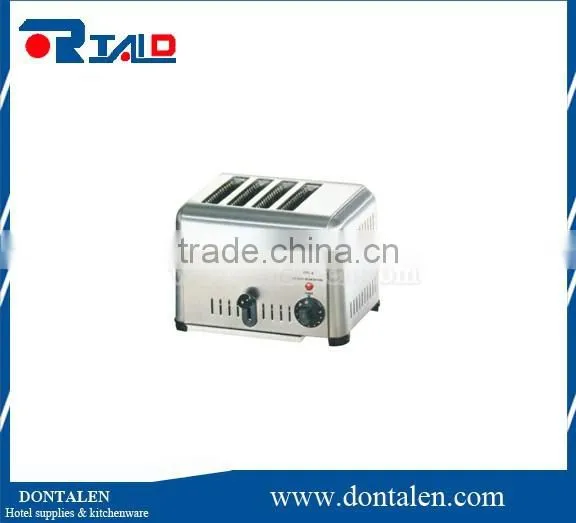 S/S Electric Wide Slot Bread Toaster Defrost Brushed Steel