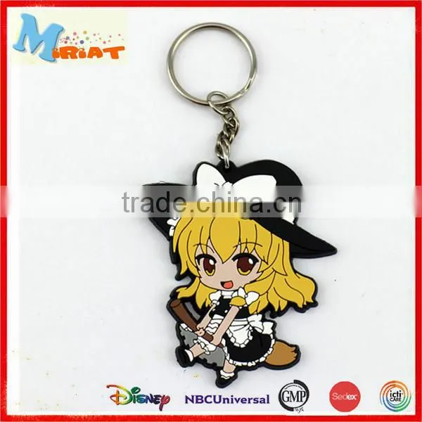High Quality Amine Girl Figurine 3d Rubber Keychain photo-2
