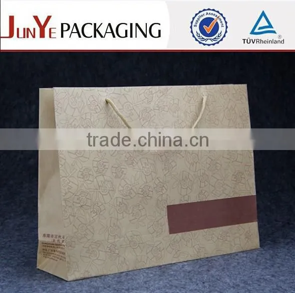 Jacket Packaging Brown Color Rope Handle Printed Kraft Clothing Packaging Paper Bag photo-2