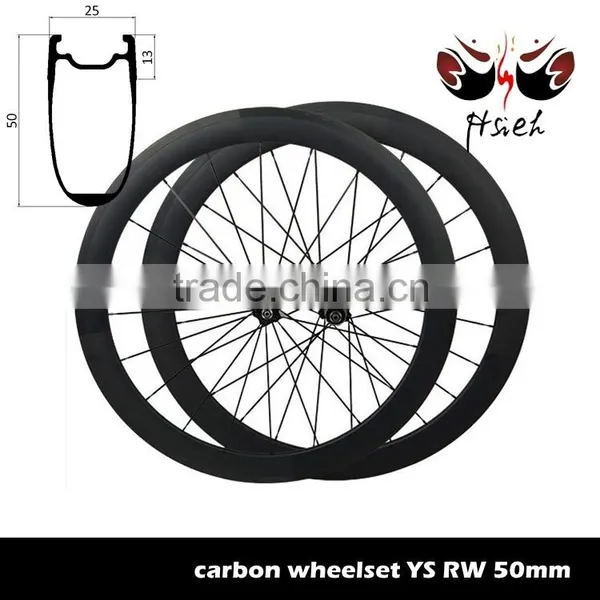 700C 50mm Carbon Lightweight Wheels Clincher, Tubeless Carbon Lightweight Wheels Road Bike Wheels photo-3
